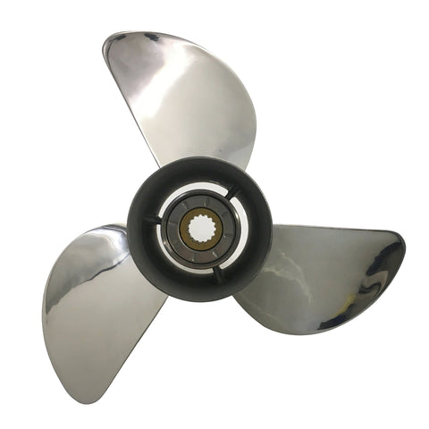 Propeller 13x21 Tohatsu Outboard 60HP-140HP 3 Blades Stainless Steel Prop SS 15 Tooth OEM NO: HZW1-58130-V13 13x21