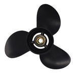 3 Blade 9.9-18HP Dia 9.25 inch 14 Spline Tooth RH Prop Aluminum Propeller for Tohatsu Nissan Outboard Motor with rubber Hub