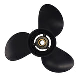 3 Blade 9.9-18HP Dia 9.25 inch 14 Spline Tooth RH Prop Aluminum Propeller for Tohatsu Nissan Outboard Motor with rubber Hub