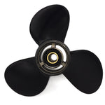 3 Blade 9.9-18HP Dia 9.25 inch 14 Spline Tooth RH Prop Aluminum Propeller for Tohatsu Nissan Outboard Motor with rubber Hub