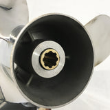 3 Blade 8 Spline 8/9.9/15/20HP Dia 9.25 inch RH SS Prop Stainless Steel Propeller for Honda Outboard Motor